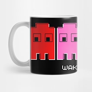 Waka Waka arcade ghost, retro 8-bit Mug